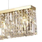 Luminosity Designs - Cruise Rectangular Pure Crystal 138x9cm Linear Pendant Chandelier, 7 Light E14 - Luminosity Designs Ltd