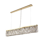Luminosity Designs - Cruise Rectangular Pure Crystal 138x9cm Linear Pendant Chandelier, 7 Light E14 - Luminosity Designs Ltd