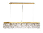 Luminosity Designs - Cruise Rectangular Pure Crystal 138x9cm Linear Pendant Chandelier, 7 Light E14 - Luminosity Designs Ltd