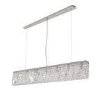Luminosity Designs - Cruise Rectangular Pure Crystal 138x9cm Linear Pendant Chandelier, 7 Light E14 - Luminosity Designs Ltd