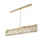 Luminosity Designs - Cruise Rectangular Pure Crystal 138x9cm Linear Pendant Chandelier, 7 Light E14 - Luminosity Designs Ltd