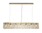 Luminosity Designs - Cruise Rectangular Pure Crystal 138x9cm Linear Pendant Chandelier, 7 Light E14 - Luminosity Designs Ltd