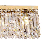 Luminosity Designs - Cruise Rectangular Pure Crystal 138x9cm Linear Pendant Chandelier, 7 Light E14 - Luminosity Designs Ltd