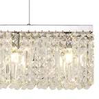 Luminosity Designs - Cruise Rectangular Pure Crystal 138x9cm Linear Pendant Chandelier, 7 Light E14 - Luminosity Designs Ltd