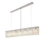 Luminosity Designs - Cruise Rectangular Pure Crystal 138x9cm Linear Pendant Chandelier, 7 Light E14 - Luminosity Designs Ltd