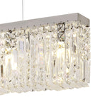 Luminosity Designs - Cruise Rectangular Pure Crystal 138x9cm Linear Pendant Chandelier, 7 Light E14 - Luminosity Designs Ltd