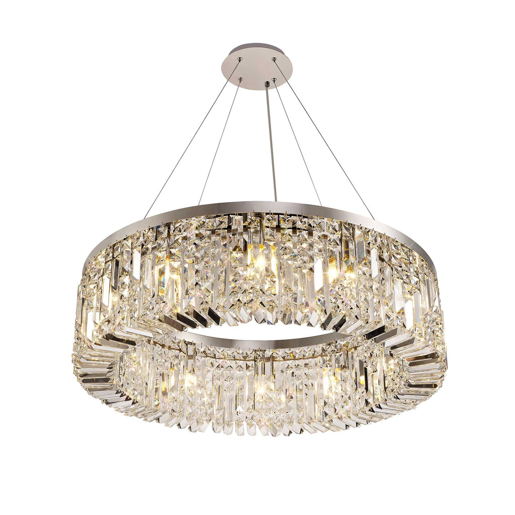 Luminosity Designs - Cruise Round 80cm Round Pendant Chandelier, 12 Light E14 - Luminosity Designs Ltd