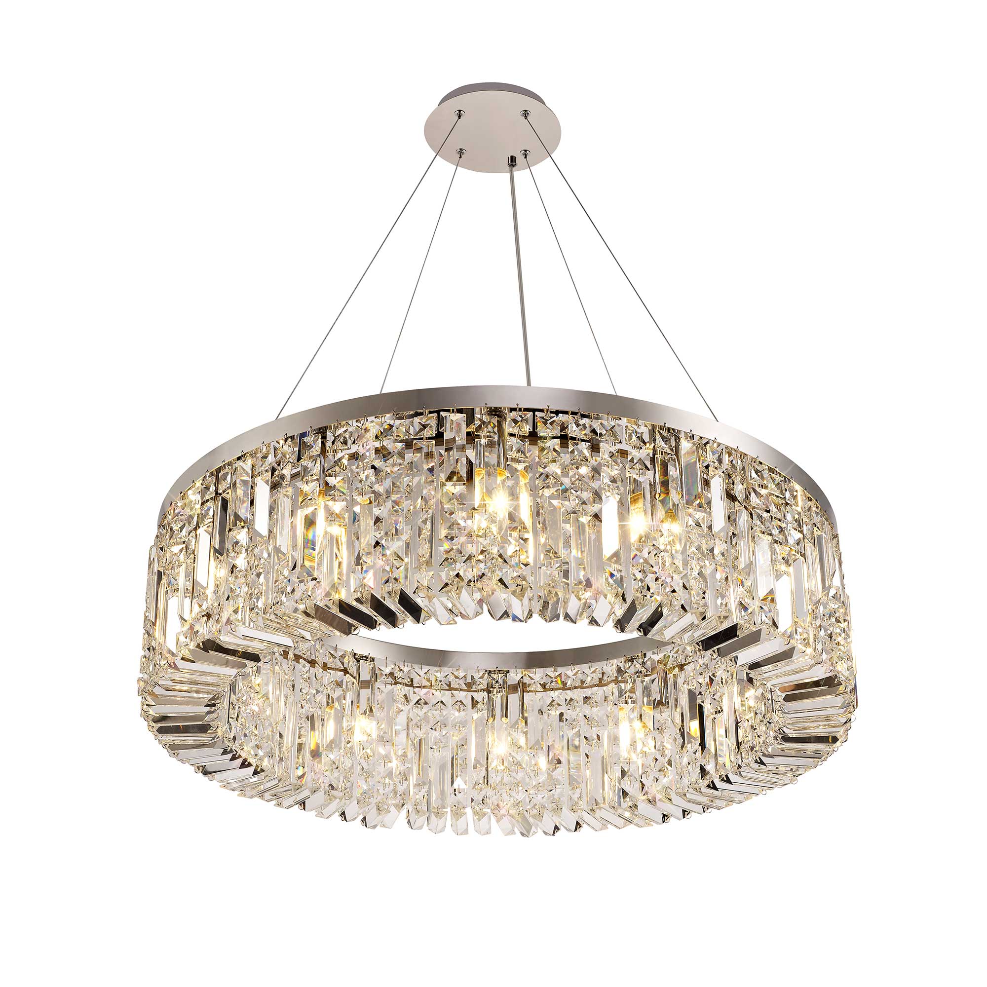 Luminosity Designs - Cruise Round 80cm Round Pendant Chandelier, 12 Light E14 - Luminosity Designs Ltd