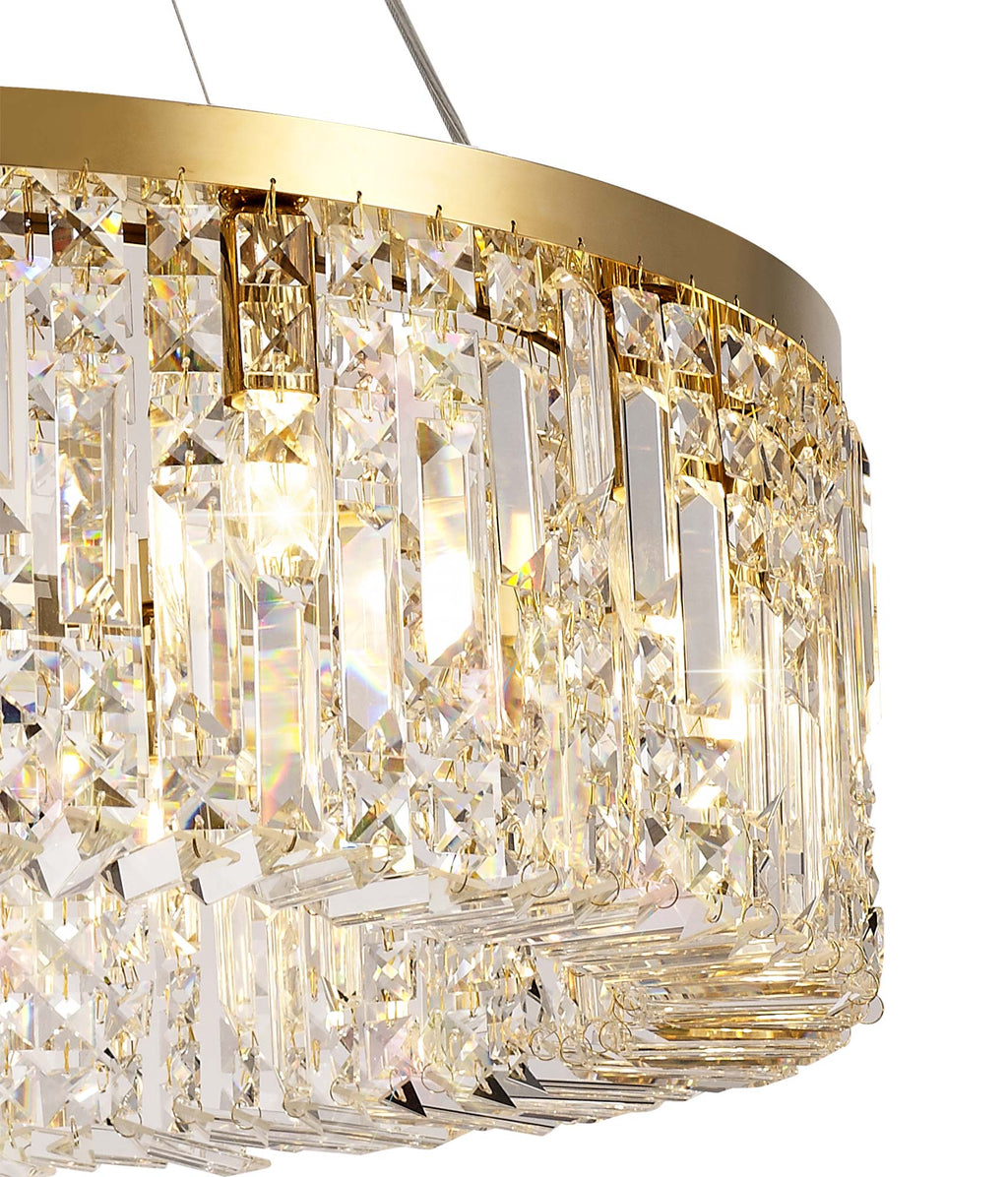 Luminosity Designs - Cruise Round 80cm Round Pendant Chandelier, 12 Light E14 - Luminosity Designs Ltd