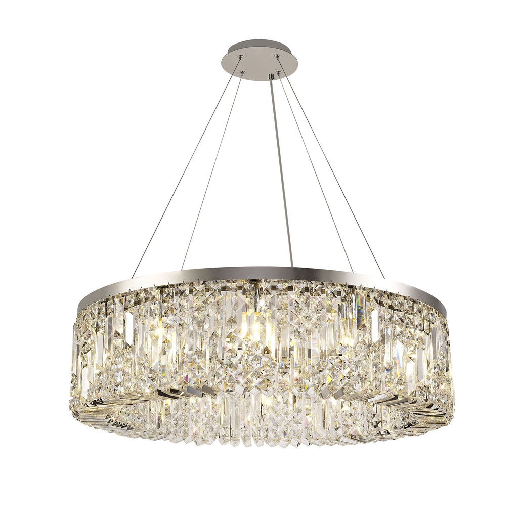 Luminosity Designs - Cruise Round 80cm Round Pendant Chandelier, 12 Light E14 - Luminosity Designs Ltd