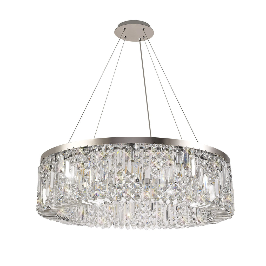 Luminosity Designs - Cruise Round 80cm Round Pendant Chandelier, 12 Light E14 - Luminosity Designs Ltd