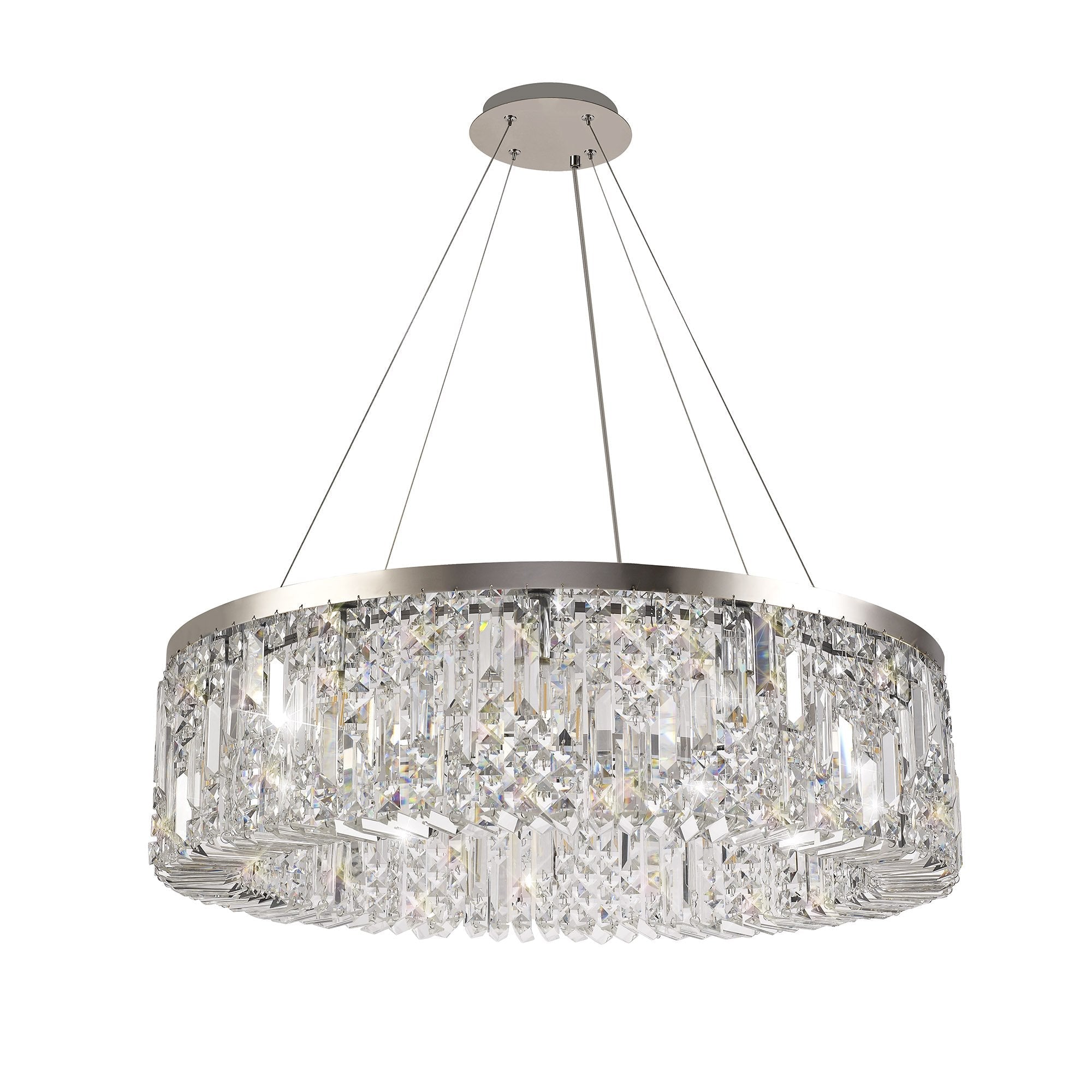 Luminosity Designs - Cruise Round 80cm Round Pendant Chandelier, 12 Light E14 - Luminosity Designs Ltd