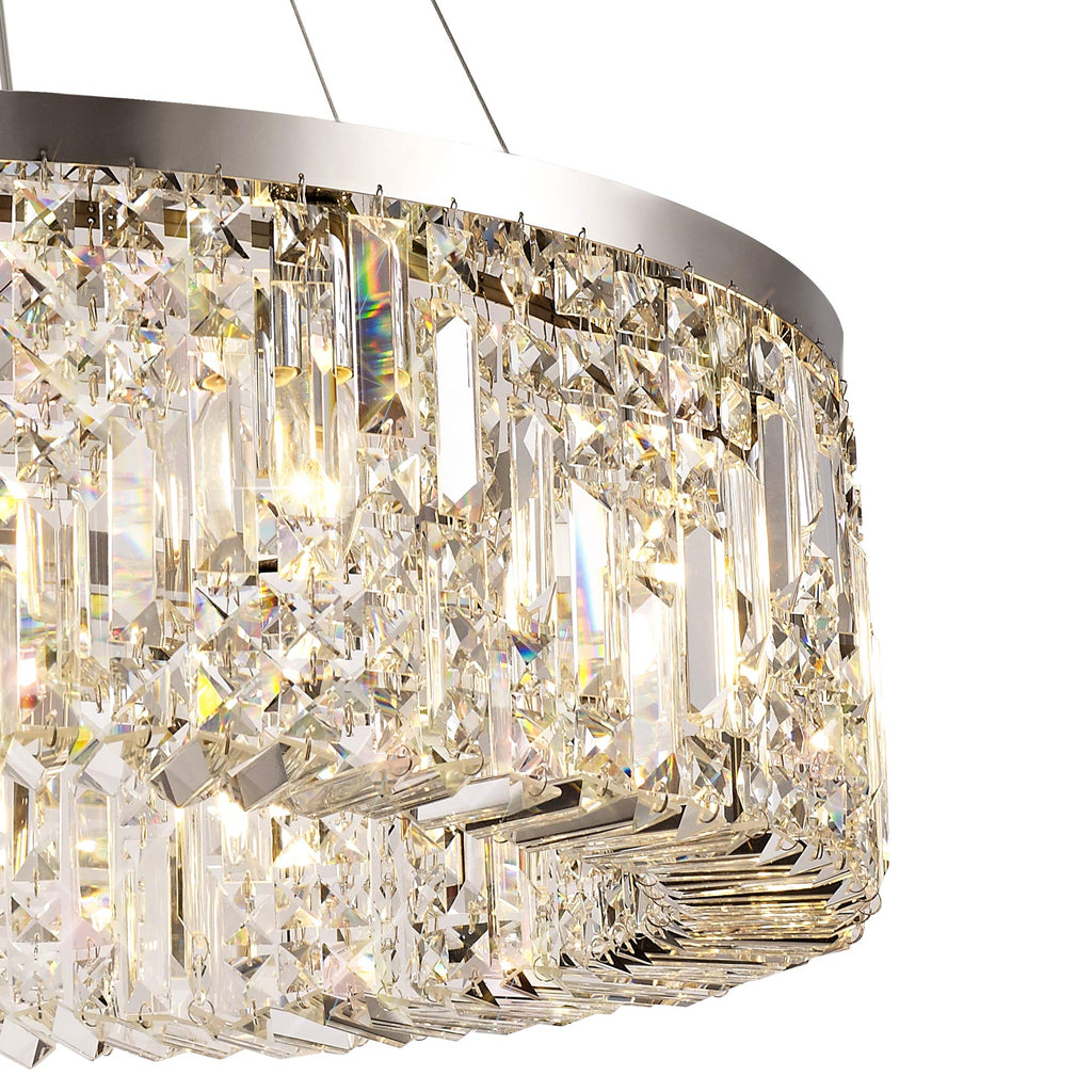 Luminosity Designs - Cruise Round 80cm Round Pendant Chandelier, 12 Light E14 - Luminosity Designs Ltd