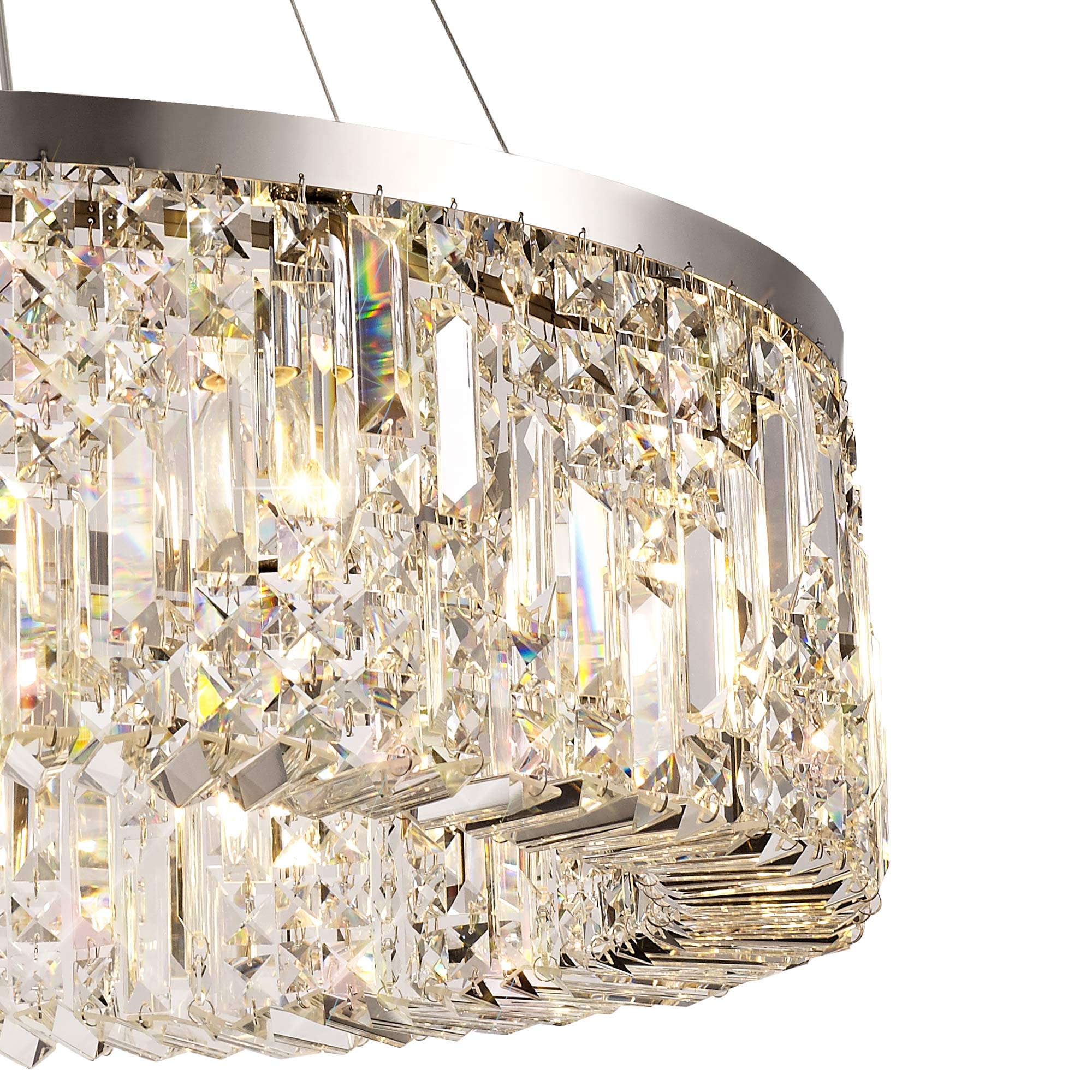 Luminosity Designs - Cruise Round 80cm Round Pendant Chandelier, 12 Light E14 - Luminosity Designs Ltd