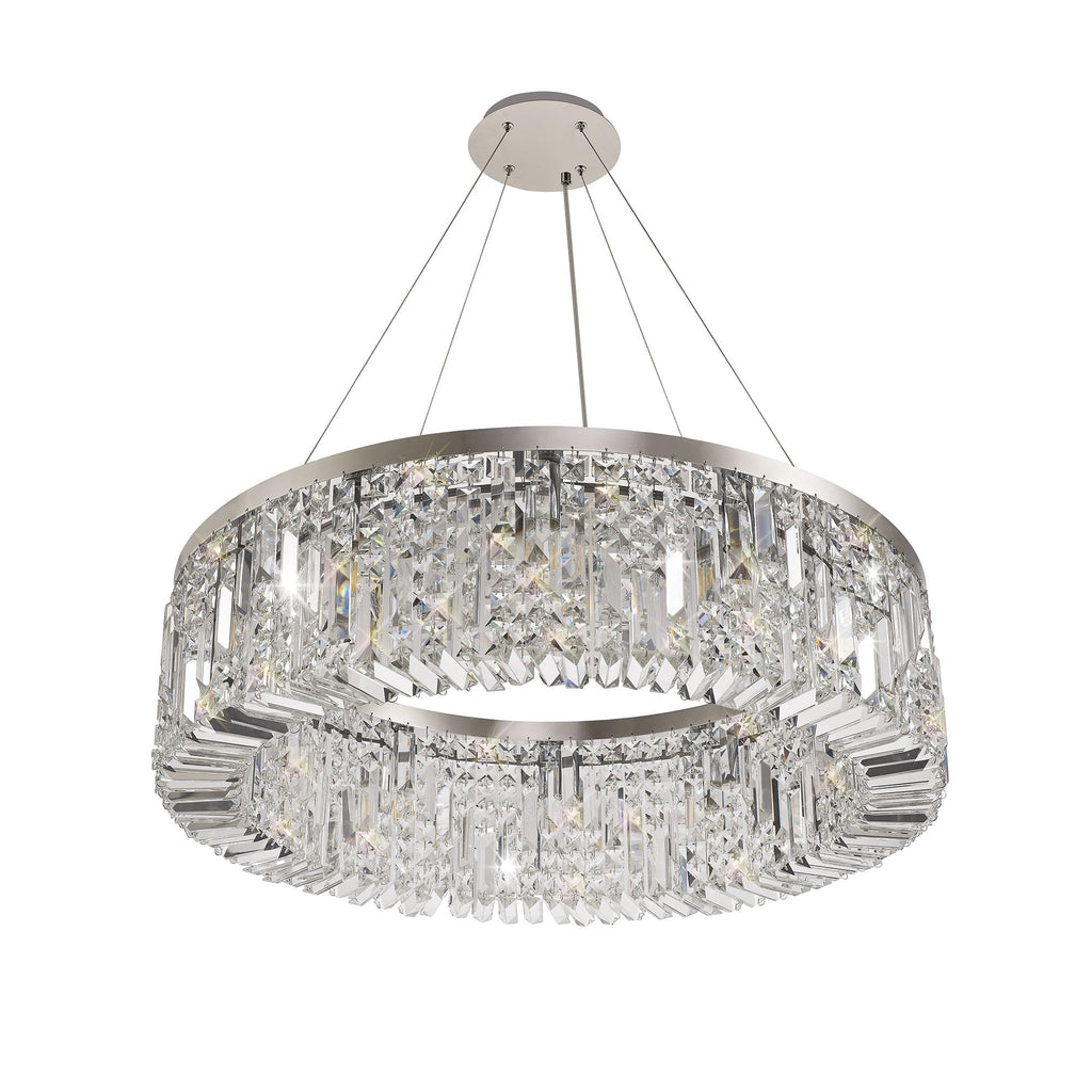 Luminosity Designs - Cruise Round 80cm Round Pendant Chandelier, 12 Light E14 - Luminosity Designs Ltd