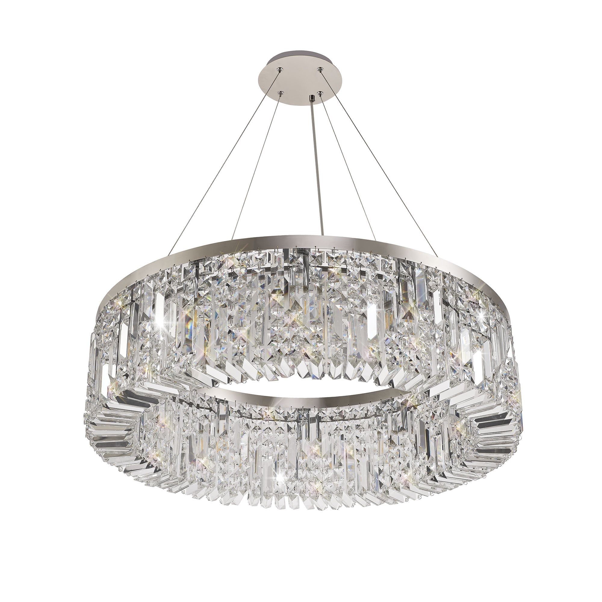 Luminosity Designs - Cruise Round 80cm Round Pendant Chandelier, 12 Light E14 - Luminosity Designs Ltd