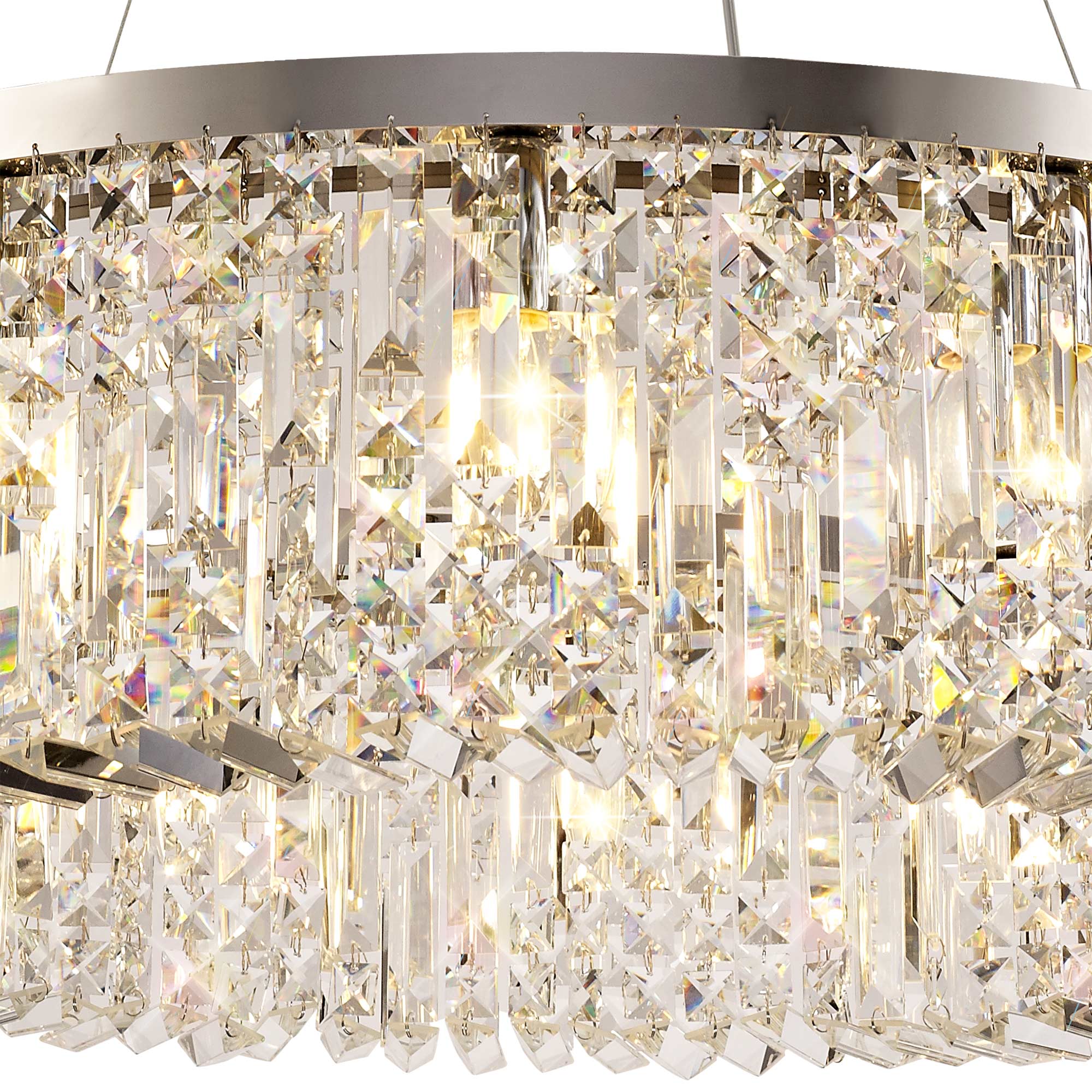 Luminosity Designs - Cruise Round 80cm Round Pendant Chandelier, 12 Light E14 - Luminosity Designs Ltd