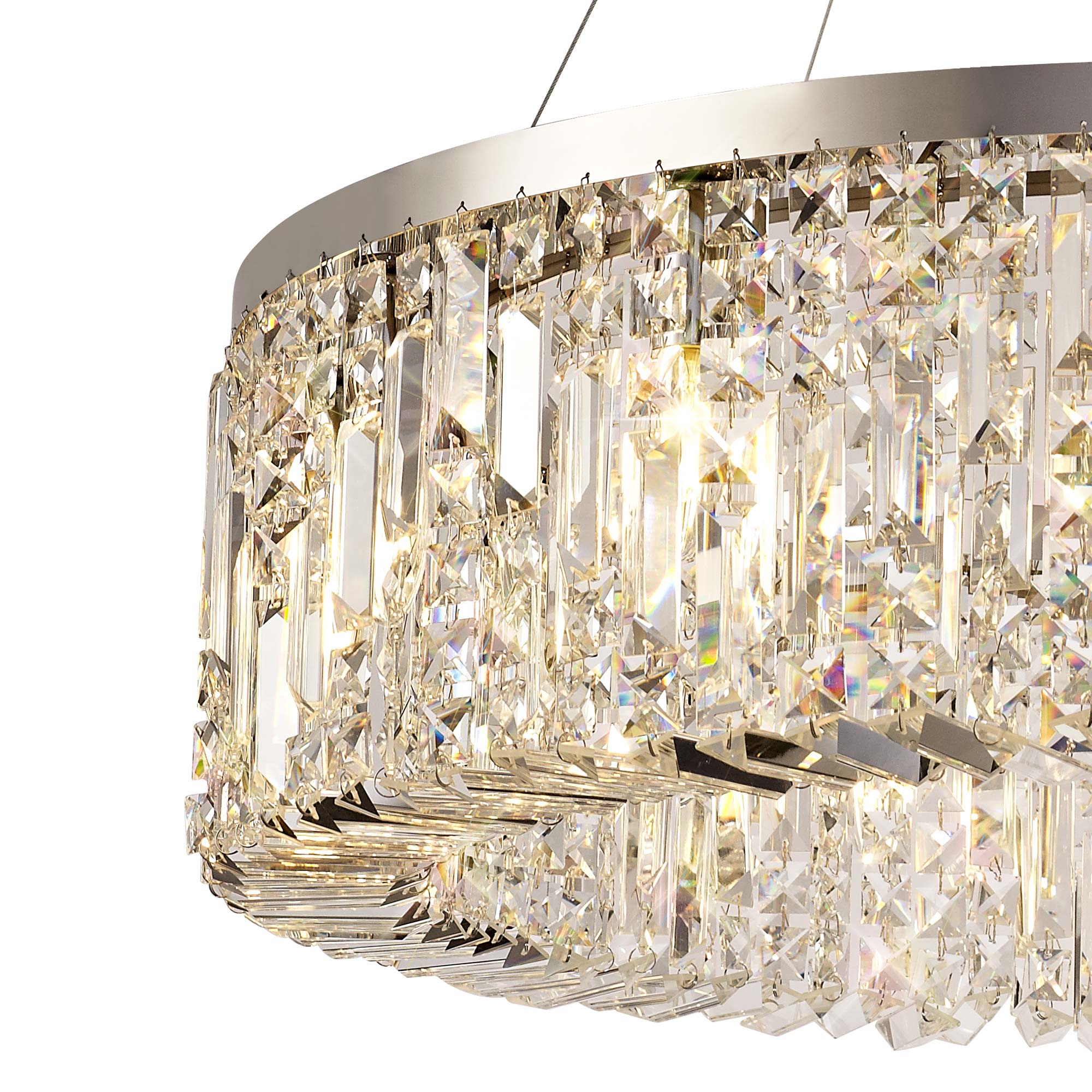 Luminosity Designs - Cruise Round 80cm Round Pendant Chandelier, 12 Light E14 - Luminosity Designs Ltd