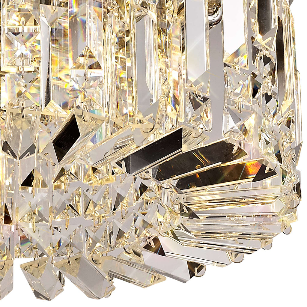 Luminosity Designs - Cruise Round Crystal 45cm Round Flush Chandelier, 5 Light E14 - Luminosity Designs Ltd