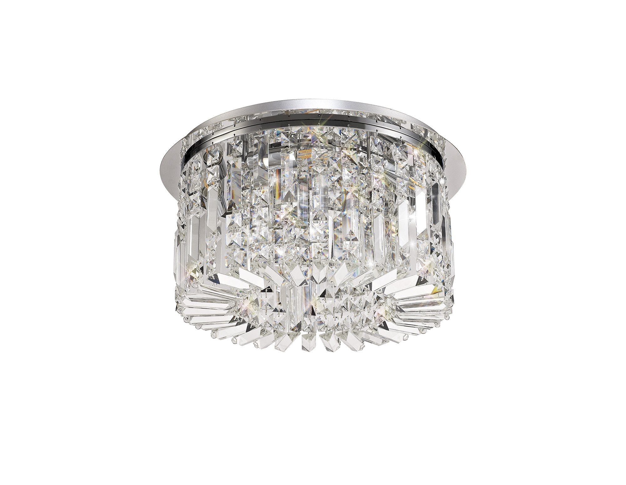 Luminosity Designs - Cruise Round Crystal 45cm Round Flush Chandelier, 5 Light E14 - Luminosity Designs Ltd