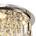 Luminosity Designs - Cruise Round Crystal 45cm Round Flush Chandelier, 5 Light E14 - Luminosity Designs Ltd