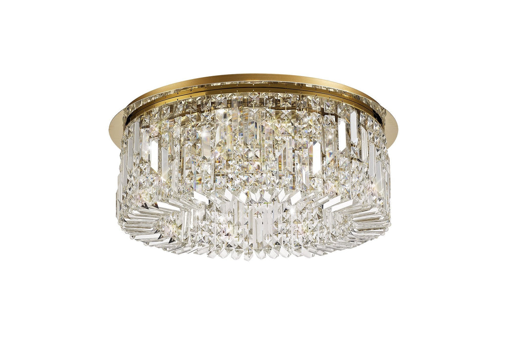 Luminosity Designs - Cruise Round Crystal 65cm Round Flush Chandelier, 8 Light E14 - Luminosity Designs Ltd