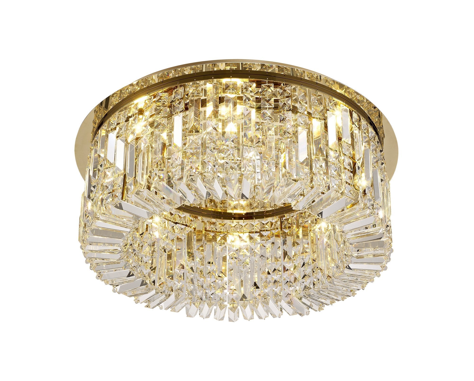 Luminosity Designs - Cruise Round Crystal 65cm Round Flush Chandelier, 8 Light E14 - Luminosity Designs Ltd