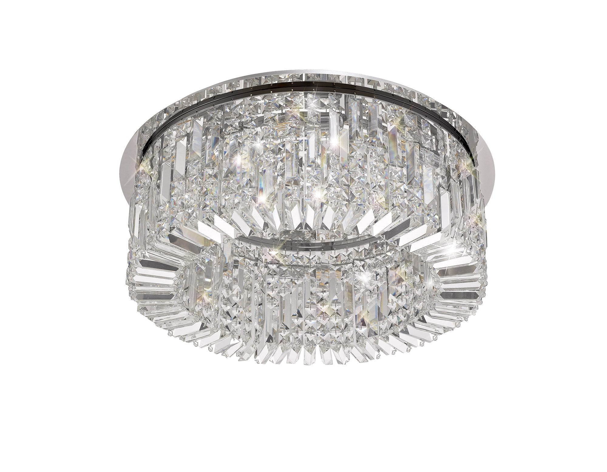 Luminosity Designs - Cruise Round Crystal 65cm Round Flush Chandelier, 8 Light E14 - Luminosity Designs Ltd