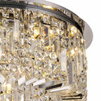 Luminosity Designs - Cruise Round Crystal 65cm Round Flush Chandelier, 8 Light E14 - Luminosity Designs Ltd