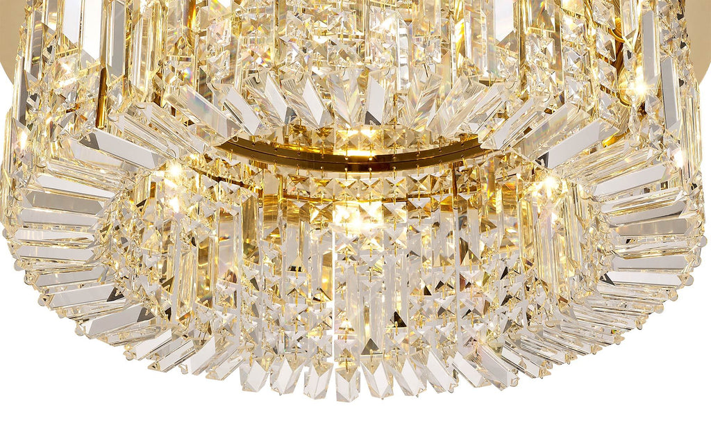 Luminosity Designs - Cruise Round Crystal 65cm Round Flush Chandelier, 8 Light E14 - Luminosity Designs Ltd