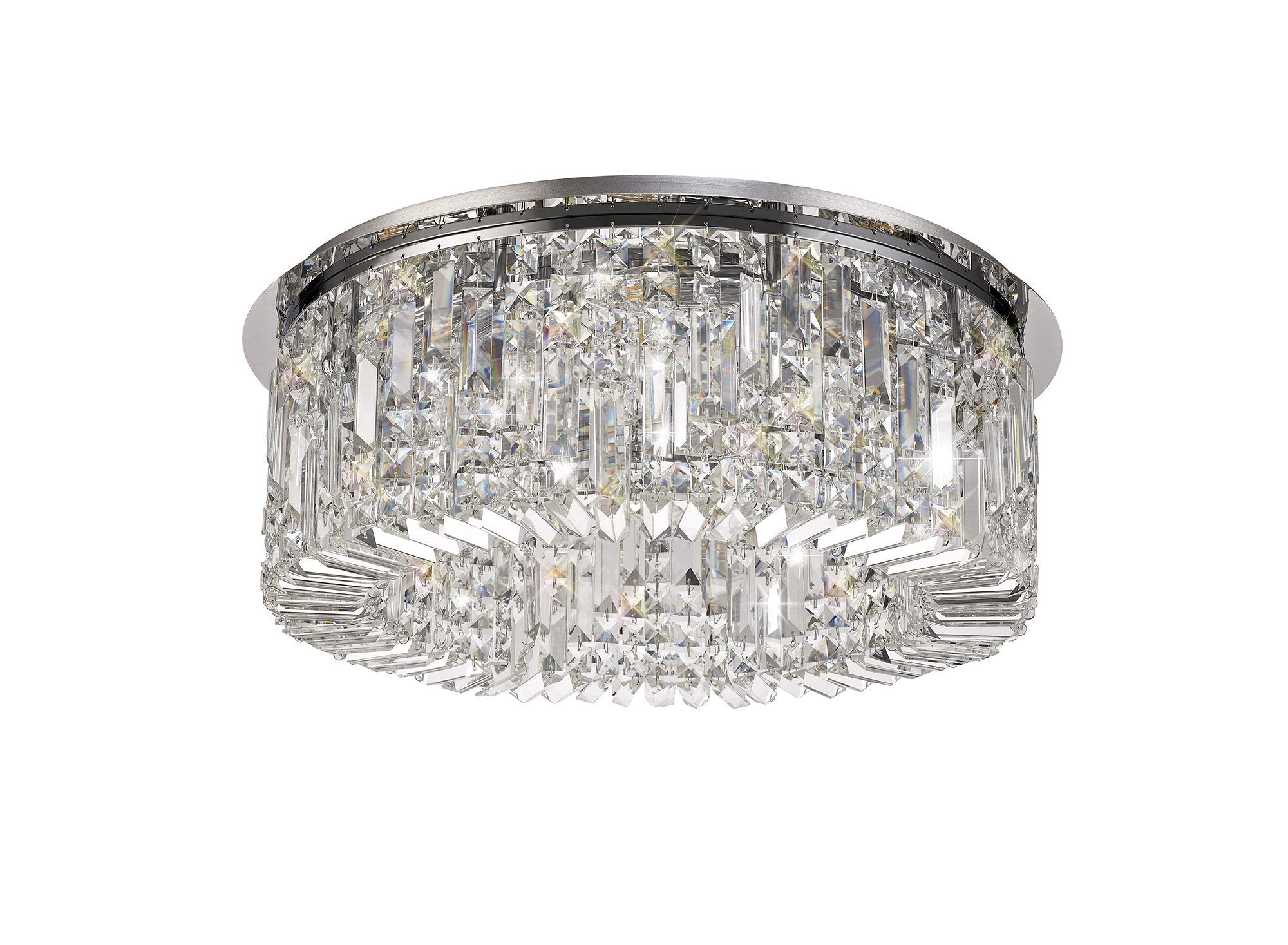 Luminosity Designs - Cruise Round Crystal 65cm Round Flush Chandelier, 8 Light E14 - Luminosity Designs Ltd