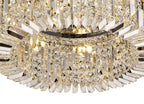 Luminosity Designs - Cruise Round Crystal 65cm Round Flush Chandelier, 8 Light E14 - Luminosity Designs Ltd