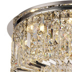 Luminosity Designs - Cruise Round Crystal 65cm Round Flush Chandelier, 8 Light E14 - Luminosity Designs Ltd