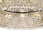 Luminosity Designs - Cruise Round Flush Crystal 85cm Round Flush Chandelier, 12 Light E14 - Luminosity Designs Ltd