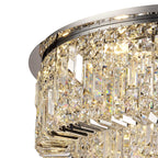 Luminosity Designs - Cruise Round Flush Crystal 85cm Round Flush Chandelier, 12 Light E14 - Luminosity Designs Ltd