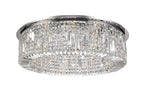 Luminosity Designs - Cruise Round Flush Crystal 85cm Round Flush Chandelier, 12 Light E14 - Luminosity Designs Ltd