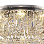Luminosity Designs - Cruise Round Flush Crystal 85cm Round Flush Chandelier, 12 Light E14 - Luminosity Designs Ltd