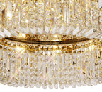 Luminosity Designs - Cruise Round Flush Crystal 85cm Round Flush Chandelier, 12 Light E14 - Luminosity Designs Ltd