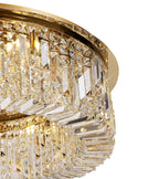Luminosity Designs - Cruise Round Flush Crystal 85cm Round Flush Chandelier, 12 Light E14 - Luminosity Designs Ltd