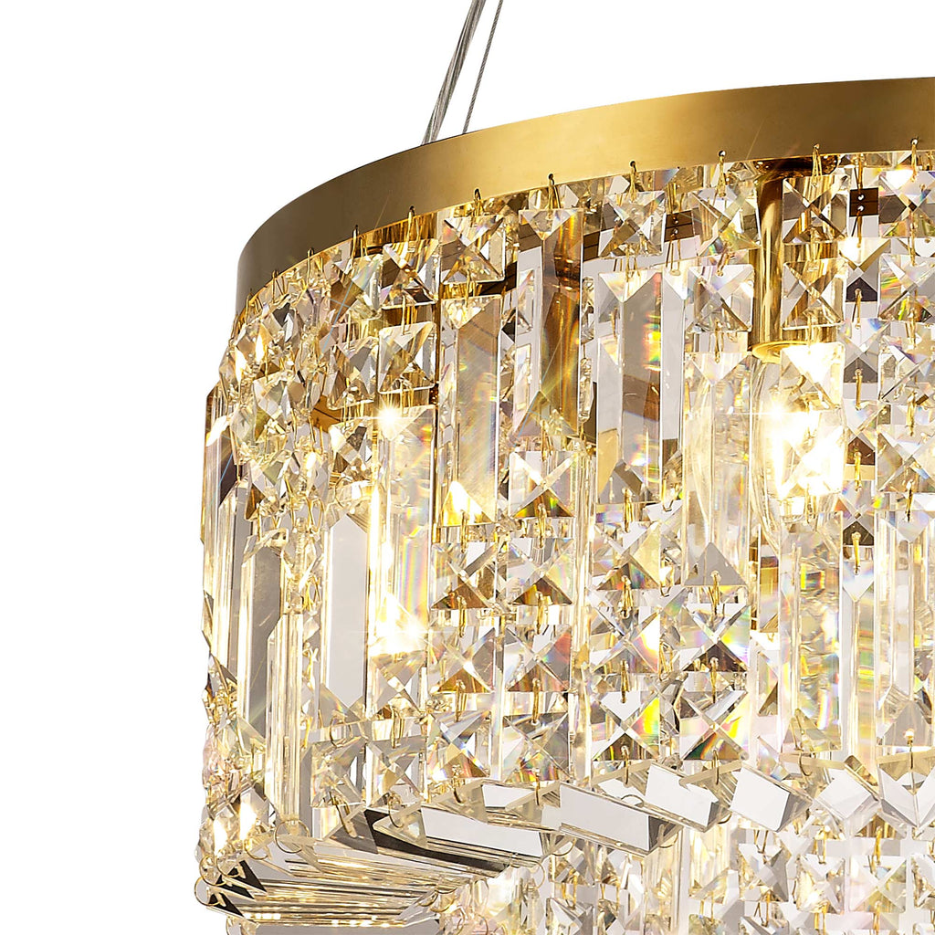 Luminosity Designs - Cruise Round Pendant 60cm Round Pendant Chandelier, 8 Light E14 - Luminosity Designs Ltd