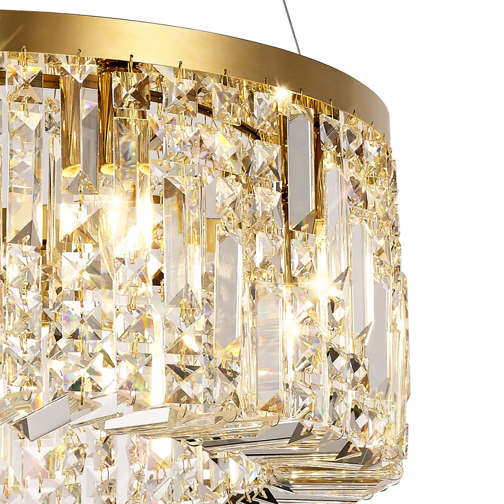 Luminosity Designs - Cruise Round Pendant 60cm Round Pendant Chandelier, 8 Light E14 - Luminosity Designs Ltd