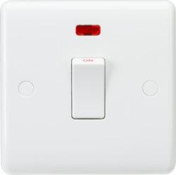 Knightsbridge - Curved Edge 20A Double Pole Appliance Switches - Luminosity Designs Ltd