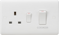 Knightsbridge - Curved Edge 45A Double Pole Appliance Switches and Sockets - Luminosity Designs Ltd