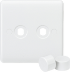 Knightsbridge - Curved Edge Dimmer Switch Plates - Luminosity Designs Ltd