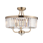 Paris 3 Light Semi Flush Fitting