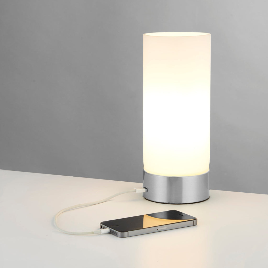 Endon - Dara Touch Table Lamp with USB Socket - Luminosity Designs Ltd