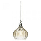 Oaks Lighting - Darby Single Pendant With Faceted Glass and Chrome Tint (1241 CH Oaks) - Luminosity Designs Ltd