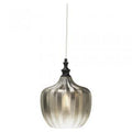 Oaks Lighting - Darby Single Pendant with Faceted Glass and Smoked Tint 1 X E27(Oaks 1240 BK) - Luminosity Designs Ltd