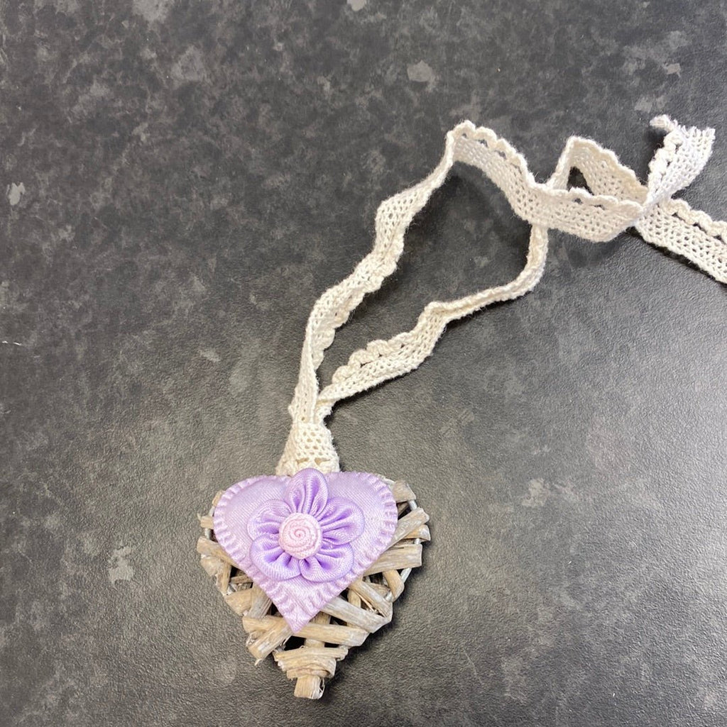 TG Arts - Decorated Wooden Wicker Heart - Small - Luminosity Designs Ltd