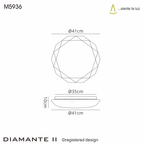 Mantra - Diamante II, High Powered, Sparkle Ceiling Light - Luminosity Designs Ltd